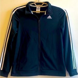 Men’s adidas sports jersey navy & white, size large.